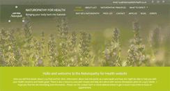 Desktop Screenshot of naturopathyforhealth.co.uk