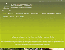 Tablet Screenshot of naturopathyforhealth.co.uk